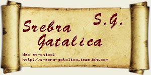 Srebra Gatalica vizit kartica